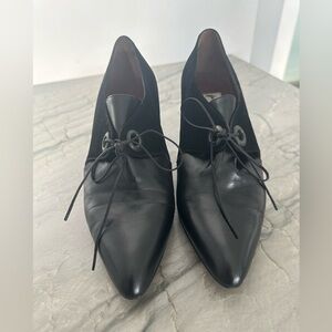 Vintage Privilege Beverly Hills Black Leather Suede Shoes. Size 39. Mde.in Italy